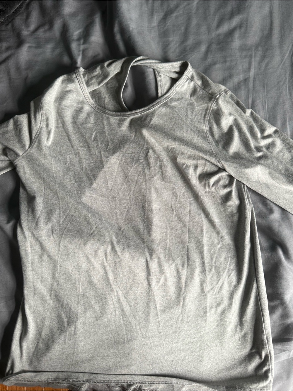 all in motion Silver Long Sleeve Active Tee with Back Strap